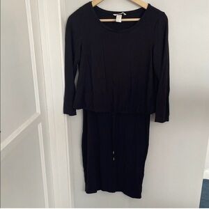 H&M Black Long Sleeve maternity, nursing feeding Dress size S